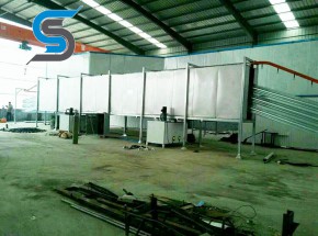 Stainless steel spray room