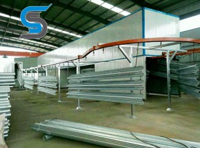 Stainless steel spray room